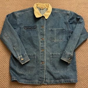 Vintage Northwest Blue Denim Jacket with Corduroy Collar Size Medium